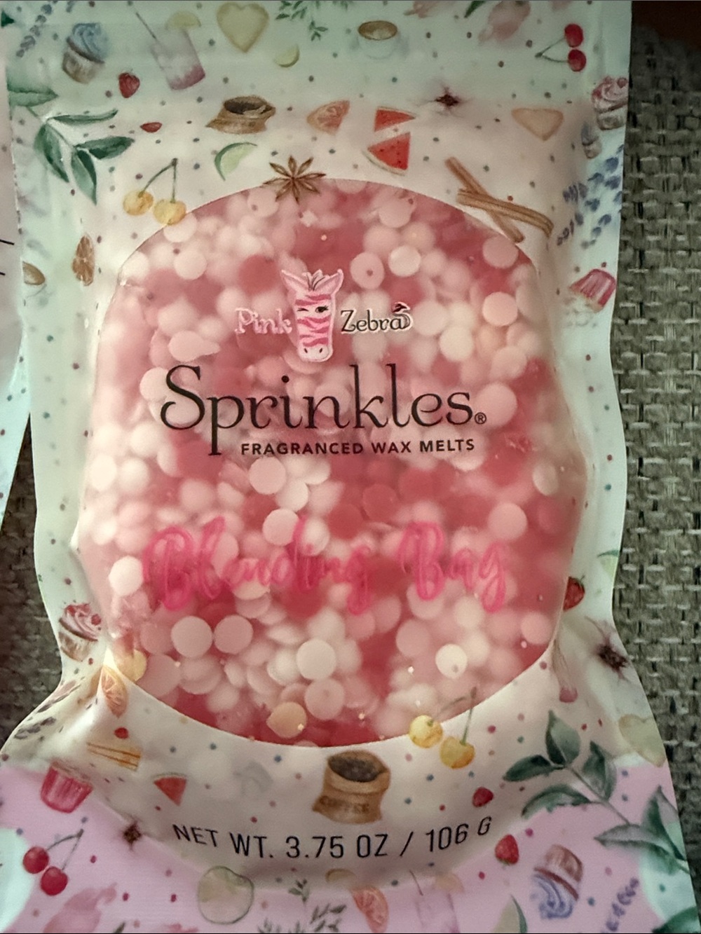 Pink Zebra Sprinkles - Pink and White Bead Melts